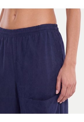 Pantalón Parachute Microcomfort  Para Mujer Azul Atmos