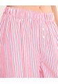Pantalón Amplio Con Rayas  Para Mujer Rojo Atmos de Atmos