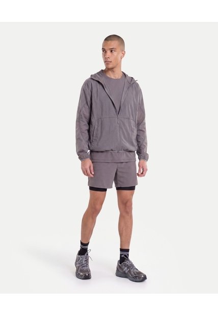 Chaqueta Rompevientos Active Guardable  Para Hombre Gris Atmos