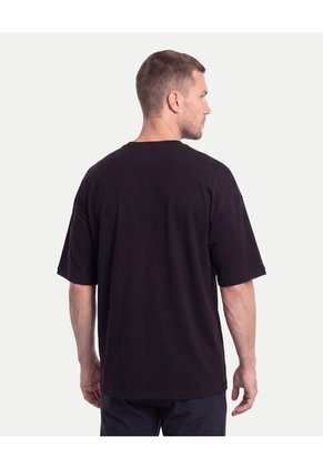 Camiseta Boxy Plush Manga Corta  Para Hombre Negro Atmos