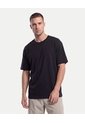 Camiseta Básica Manga Corta Oversize  Para Hombre Negro Atmos de Atmos