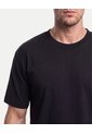Camiseta Básica Manga Corta Oversize  Para Hombre Negro Atmos de Atmos