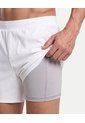 Bermuda Aeroflow Largo Con Biker  Para Hombre Blanco Atmos de Atmos
