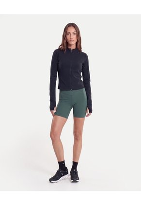 Short Biker Pretina Cruzada Aerius Skin  Para Mujer Verde Atmos