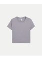 Camiseta Boxy Básica  Para Mujer Gris Atmos de Atmos
