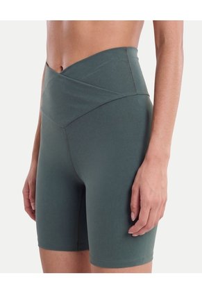 Short Biker Pretina Cruzada Aerius Skin  Para Mujer Verde Atmos