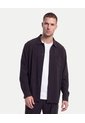 Camisa Relaxed Con Bolsillo Frontal  Para Hombre Negro Atmos de Atmos