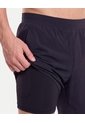 Bermuda Aeroflow Con Biker Interno  Para Hombre Negro Atmos de Atmos
