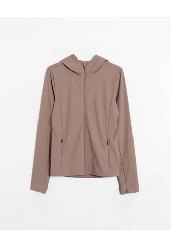 Chaqueta Deportiva Hoodie Básica  Para Mujer Café Atmos Atmos