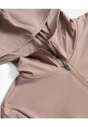 Chaqueta Deportiva Hoodie Básica  Para Mujer Café Atmos