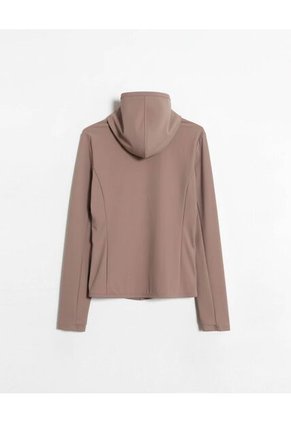 Chaqueta Deportiva Hoodie Básica  Para Mujer Café Atmos
