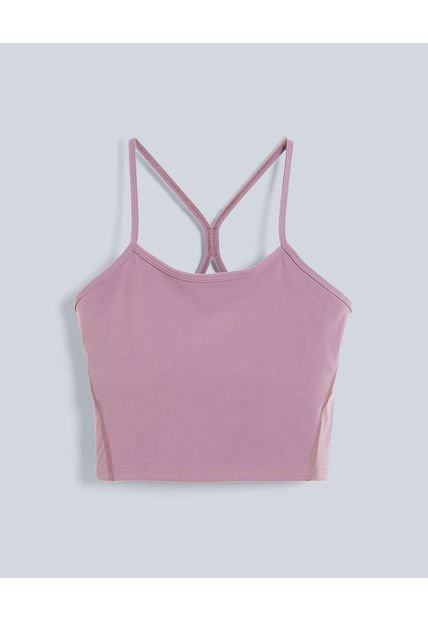 Camiseta Para Mujer Crop Top Color Uva Marca Atmos #31090246