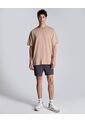 Camiseta Básica Manca Corta Oversize  Para Hombre Camel Atmos de Atmos