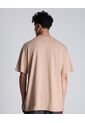 Camiseta Básica Manca Corta Oversize  Para Hombre Camel Atmos de Atmos