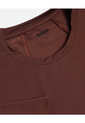 Camiseta Para Hombre Manga Corta Cuello Redondo Color Café Marca Atmos #32090263