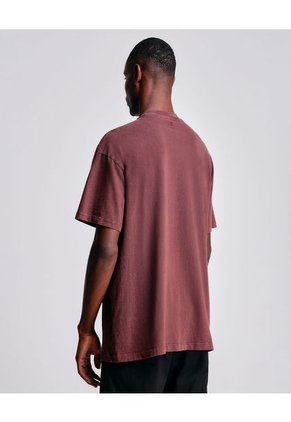 Camiseta Para Hombre Manga Corta Color Vino Marca Atmos #32090121