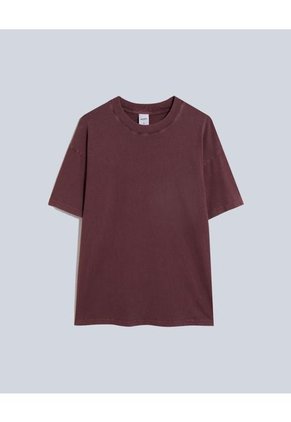 Camiseta Para Hombre Manga Corta Color Vino Marca Atmos #32090121