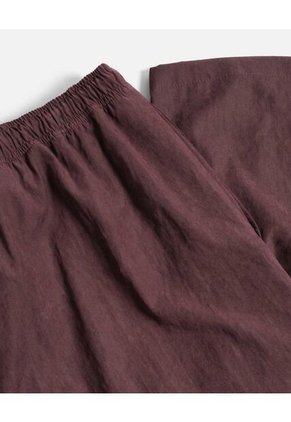 Pantalón Parachute Microcomfort  Para Mujer Vino Atmos