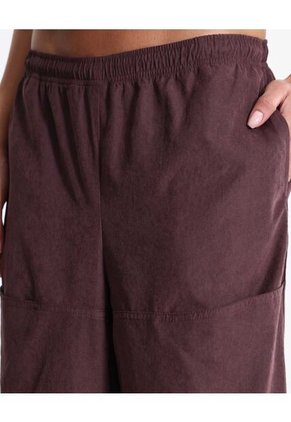 Pantalón Parachute Microcomfort  Para Mujer Vino Atmos