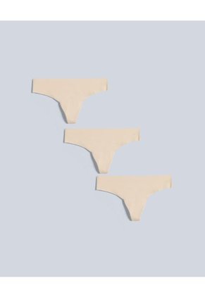 Panty Para Mujer Tanga Color Beige Marca Atmos #31800073