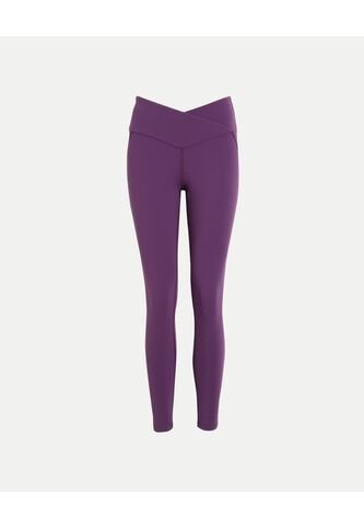 Leggins Pretina Cruzada Aerius Skin  Para Mujer Morado Atmos Atmos