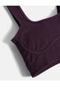 Top Seamless Con Detalle Aéreo  Para Mujer Morado Atmos de Atmos