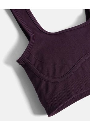 Top Seamless Con Detalle Aéreo Para Mujer Morado Atmos