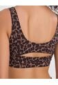 Top Soporte Medio Con Cut Out Aerius Skin  Para Mujer Café Atmos de Atmos