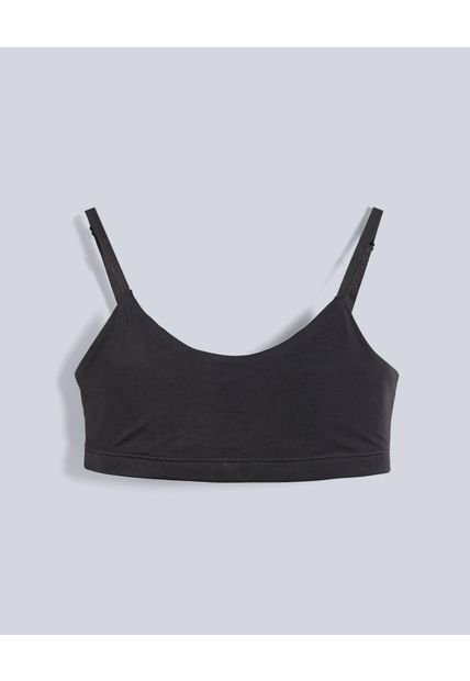 Top Para Mujer Cuello Redondo Color Negro Marca Atmos #31220131