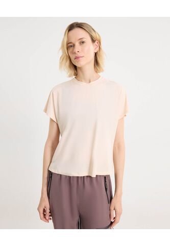 Camiseta Manga Corta Boxy  Para Mujer Crema Atmos Atmos