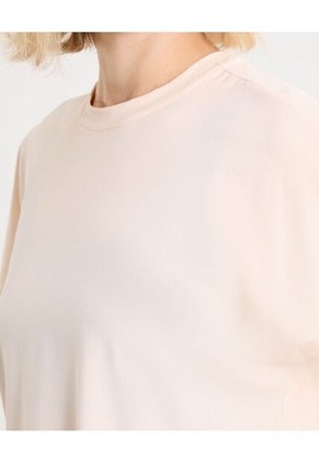 Camiseta Manga Corta Boxy  Para Mujer Crema Atmos
