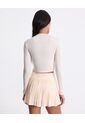 Camiseta Manga Larga Con Bonding  Para Mujer Beige Atmos de Atmos