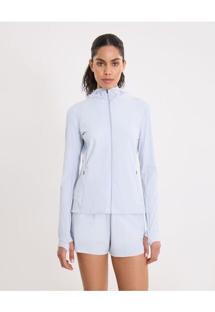 Chaqueta Deportiva Hoodie Básica  Para Mujer Azul Atmos