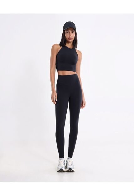 Camiseta Tank Top Con Espalda Fruncida  Para Mujer Negro Atmos