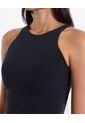 Camiseta Tank Top Con Espalda Fruncida  Para Mujer Negro Atmos de Atmos
