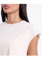 Camiseta Manga Corta Ranglan  Para Mujer Beige Atmos de Atmos