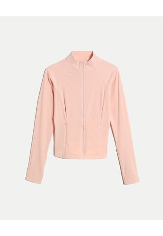 Buzo Ajustado Cuello Alto Training Aerius Skin  Para Mujer Rosado Atmos Atmos