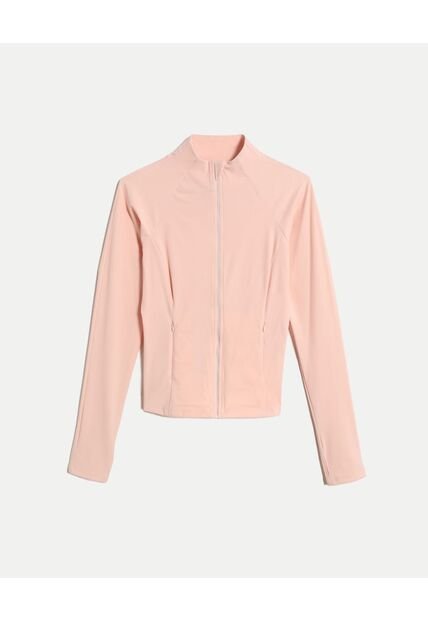 Buzo Ajustado Cuello Alto Training Aerius Skin  Para Mujer Rosado Atmos