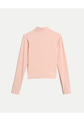 Buzo Ajustado Cuello Alto Training Aerius Skin  Para Mujer Rosado Atmos
