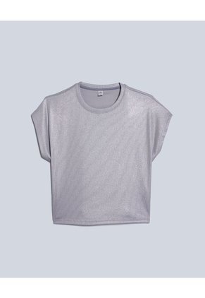 Camiseta Para Mujer M/S Marca Atmos En Color Plata  #31090081