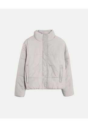 Chaqueta Para Mujer Acolchada Color Gris Marca Atmos #31080050