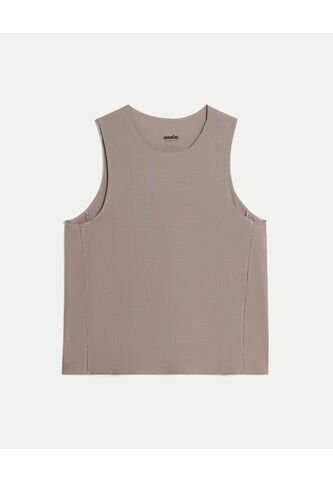 Camiseta Para Mujer Manga Sisa Cuello Redondo Color Mocca Marca Atmos #31090308 Atmos