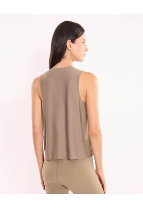 Camiseta Para Mujer Manga Sisa Cuello Redondo Color Mocca Marca Atmos #31090308
