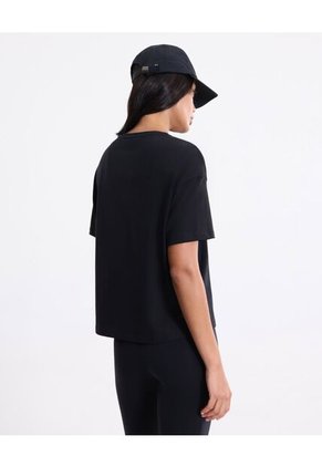 Camiseta Oversize Básica  Para Mujer Negro Atmos