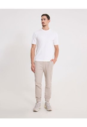 Camiseta Regular Fit Básica  Para Hombre Blanco Atmos