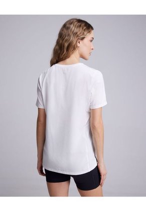 Camiseta Para Mujer Manga Corta Cuello Redondo Color Marfil Marca Atmos #31090084