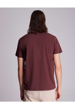 Camiseta Para Hombre Manga Corta Color Vino Marca Atmos #32090123