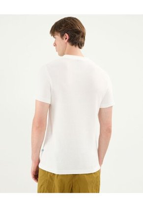 Camiseta Para Hombre Manga Corta Cuello Redondo Color Crudo Marca Atmos #32090159