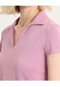 Polo Para Mujer Manga Corta Color Lila Marca Atmos #31110011 de Atmos