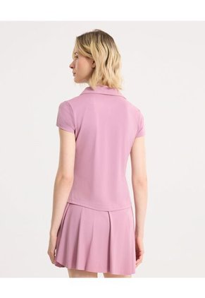 Polo Para Mujer Manga Corta Color Lila Marca Atmos #31110011